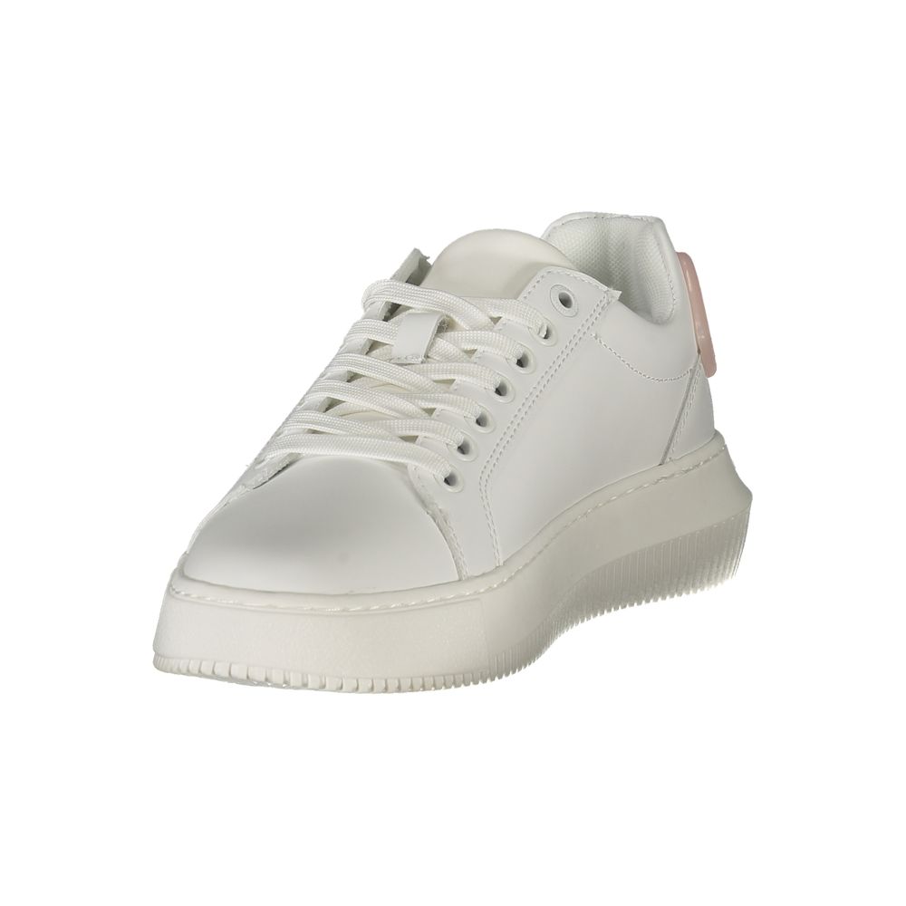 Baskets Calvin Klein en cuir blanc pour femme