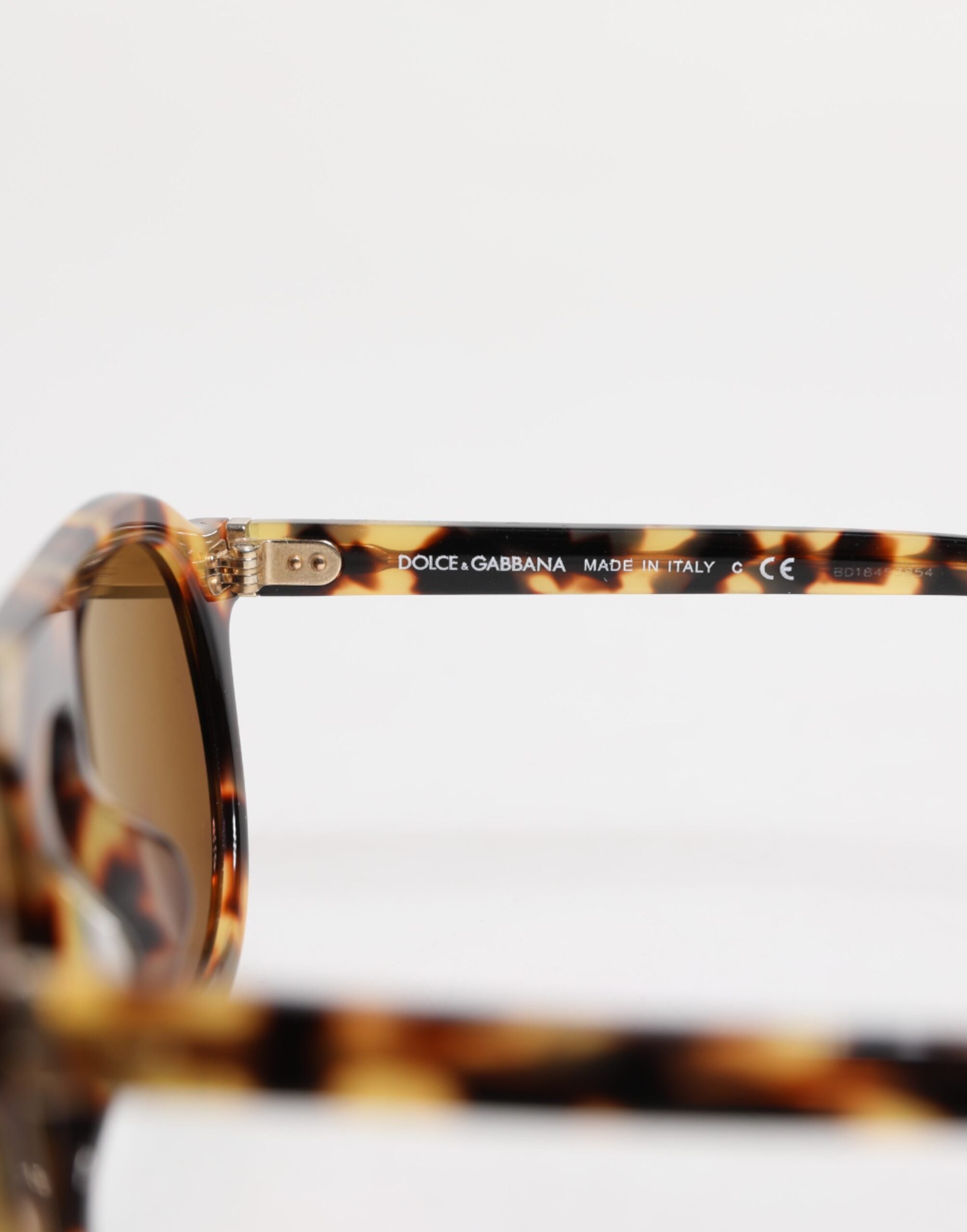 Dolce & Gabbana Brown Acetate Round Leopard Print Eyewear Sunglasses Dolce & Gabbana
