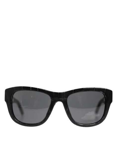 Dolce & Gabbana Black Leather Frame DG4177 Tinted Lens Sunglasses Dolce & Gabbana