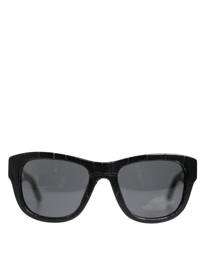 Dolce & Gabbana Black Leather Frame DG4177 Tinted Lens Sunglasses Dolce & Gabbana