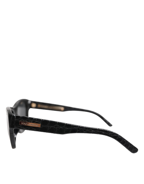 Dolce & Gabbana Black Leather Frame DG4177 Tinted Lens Sunglasses Dolce & Gabbana