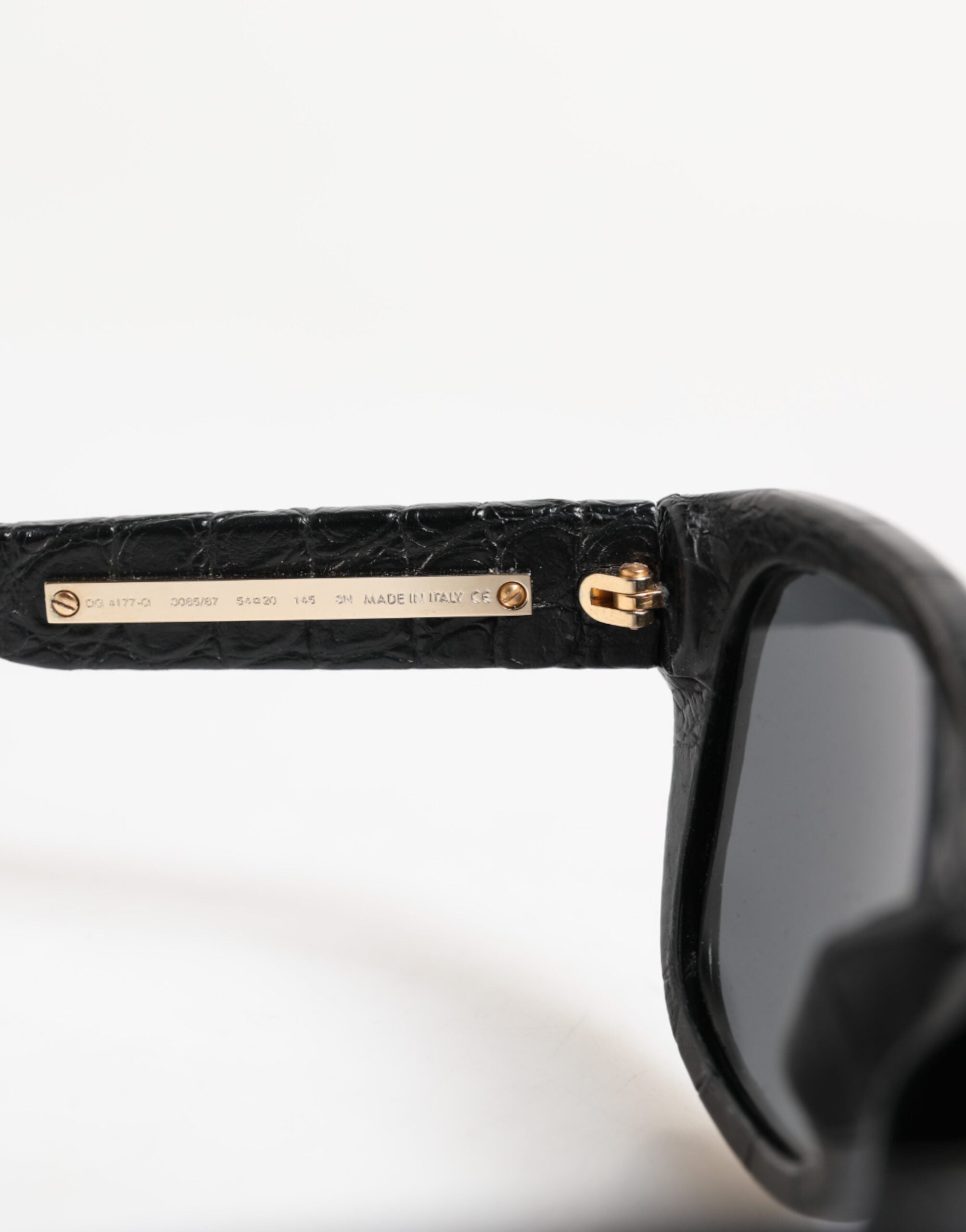 Dolce & Gabbana Black Leather Frame DG4177 Tinted Lens Sunglasses Dolce & Gabbana