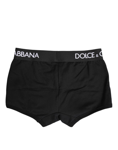 Dolce & Gabbana Black Cotton Stretch Regular Boxer Underwear Dolce & Gabbana