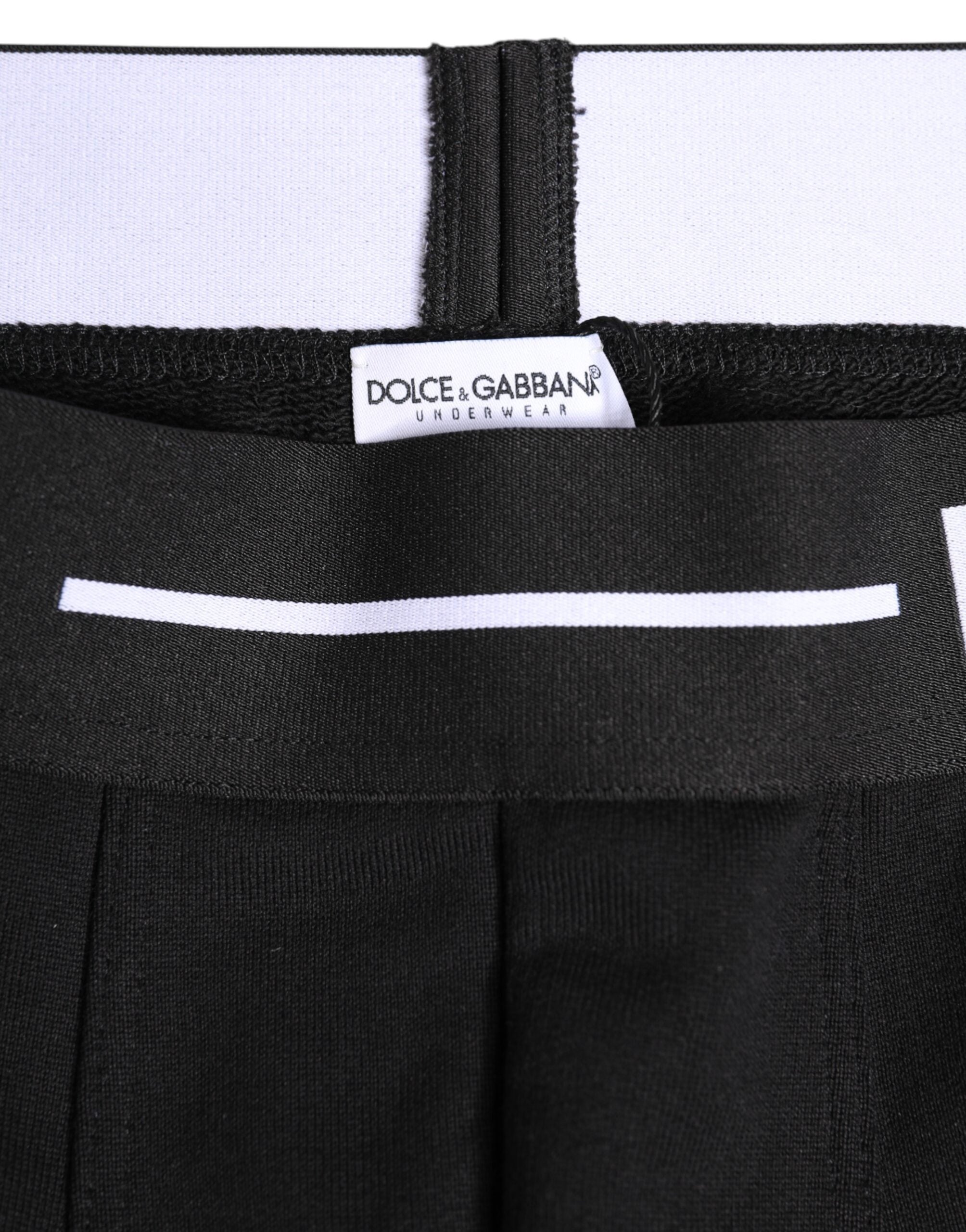 Dolce & Gabbana Black Cotton Stretch Regular Boxer Underwear Dolce & Gabbana