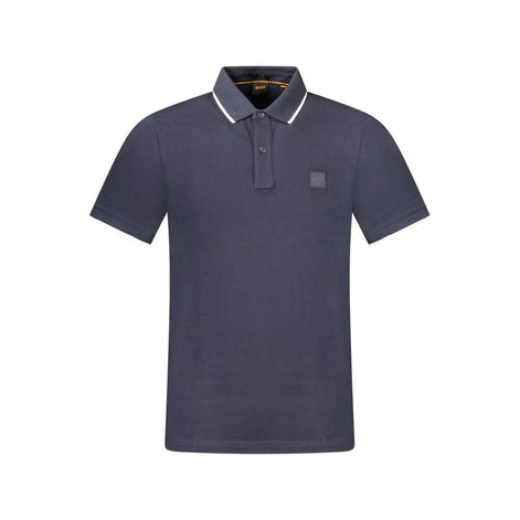 Hugo Boss Blu Cotton Slim Men Polo Hugo Boss