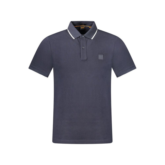 Hugo Boss Blu Cotton Slim Men Polo Hugo Boss