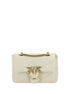 PINKO White Calf Leather Bos Taurus Shoulder Bag PINKO