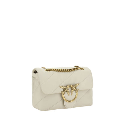 PINKO White Calf Leather Bos Taurus Shoulder Bag PINKO