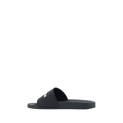 Balenciaga Black Rubber Flat Sandals Balenciaga