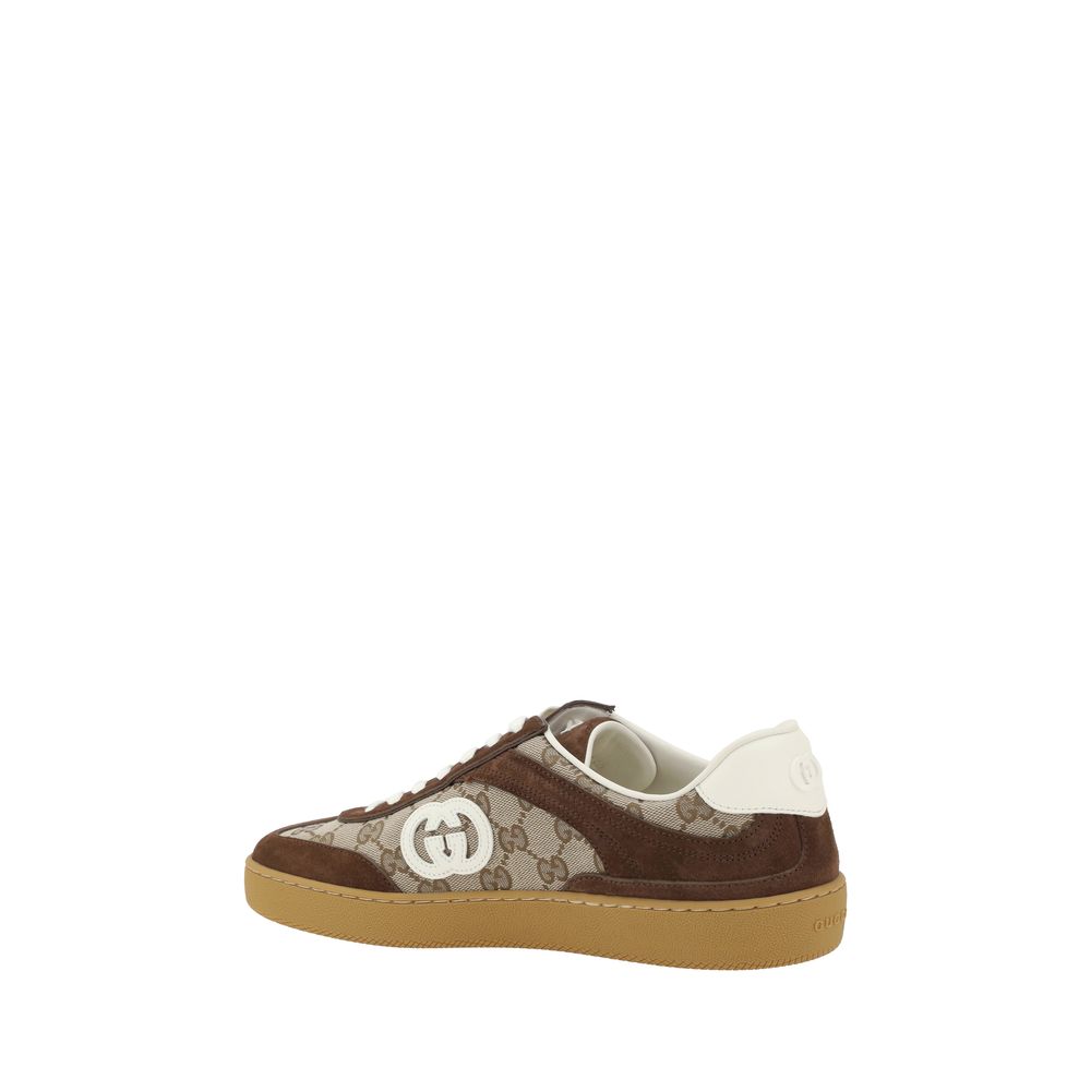 Gucci Brown Calf Leather Bos Taurus Low Top Sneakers Gucci