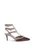 Valentino Garavani Brown Calf Leather Bos Taurus High Heel Pumps Valentino Garavani