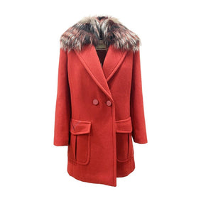 Fendi Red Virgin Wool Coat Fendi