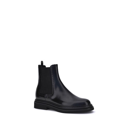 Dolce & Gabbana Black Calf Leather Bos Taurus Chelsea Boots Dolce & Gabbana