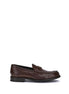 Prada Brown Calf Leather Bos Taurus Slip-On Loafers Prada