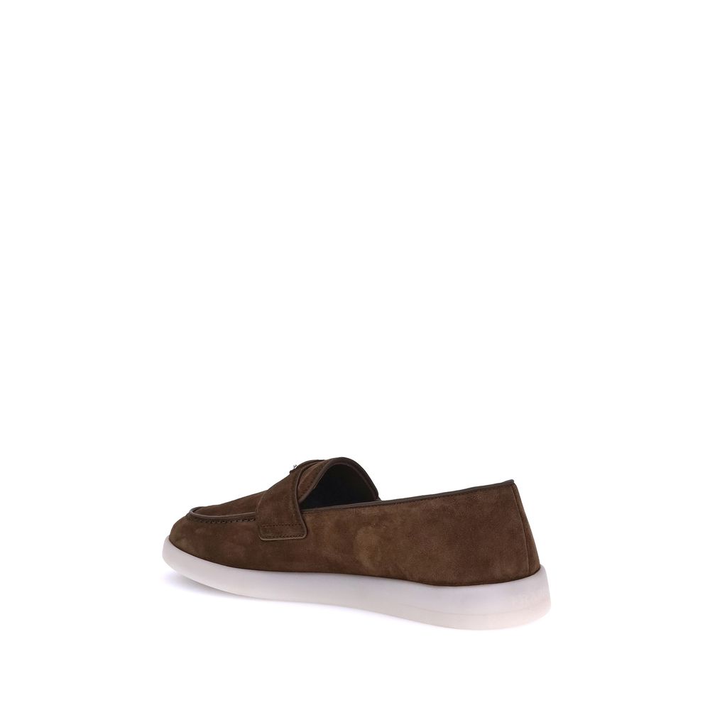 Prada Brown Rubber Slip-On Loafers Prada