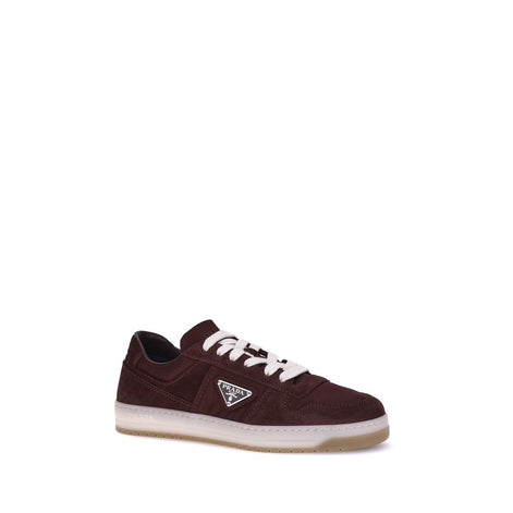 Prada Bordeaux Calf Leather Bos Taurus Low Top Sneakers Prada