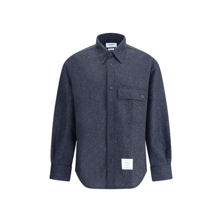 Thom Browne Blue Wool Dress Shirt Thom Browne