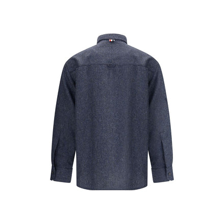 Thom Browne Blue Wool Dress Shirt Thom Browne