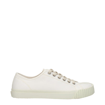Maison Margiela White Fabric Low Top Sneakers Maison Margiela