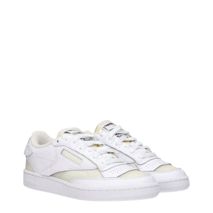 Maison Margiela White Fabric Low Top Sneakers Maison Margiela