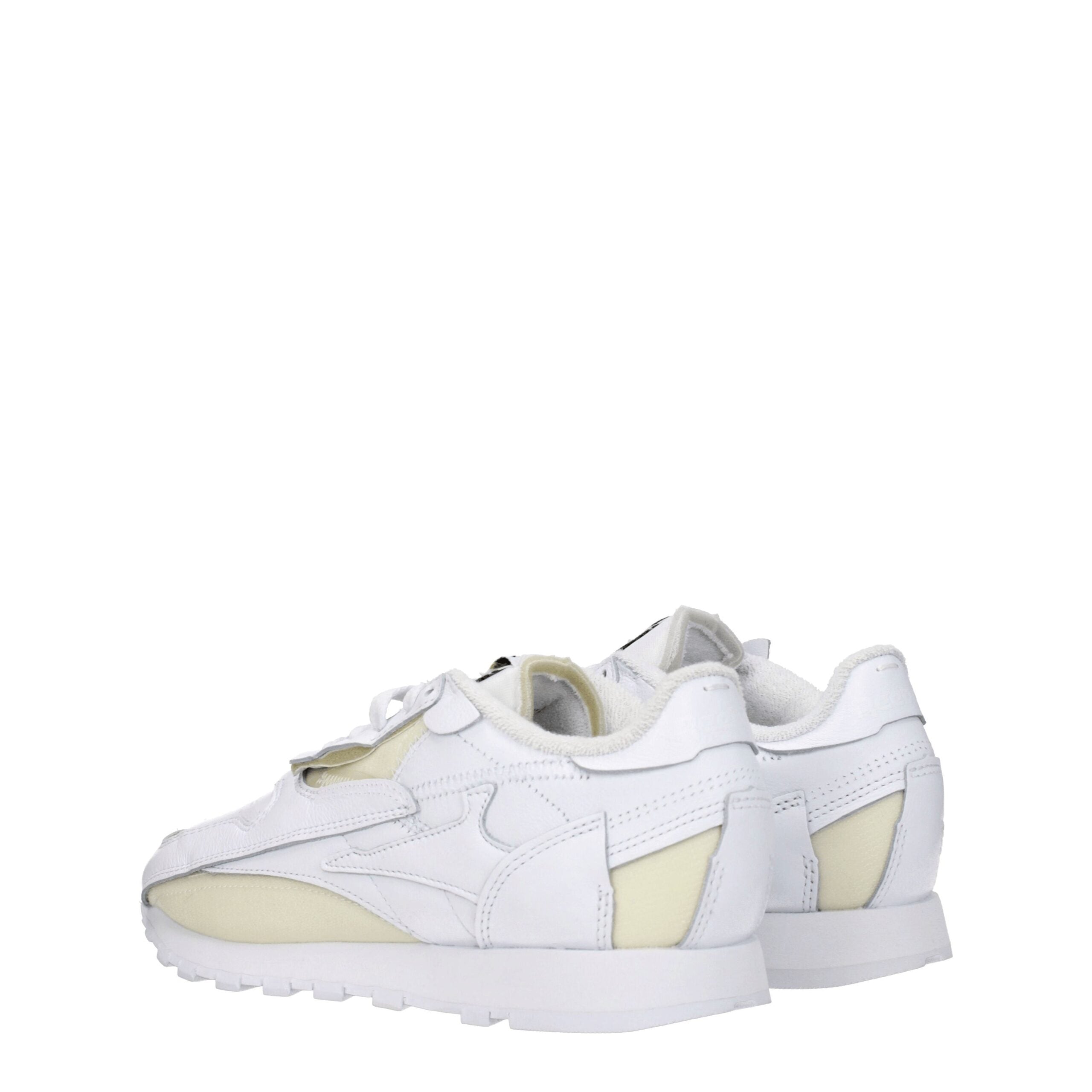 Maison Margiela White Leather Athletic Sneakers Maison Margiela