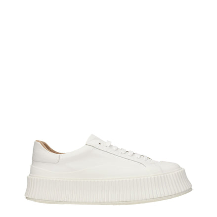 Jil Sander White Leather Platform Sneakers Jil Sander