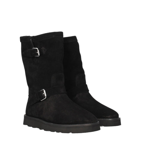Kenzo Black Leather Ankle Boots Kenzo