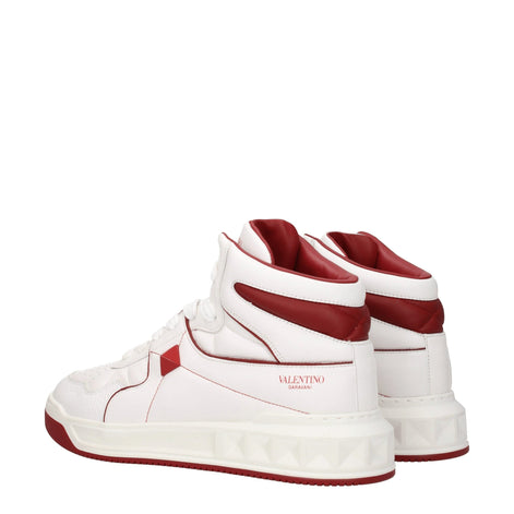 Valentino Garavani White Leather High Top Sneakers Valentino Garavani