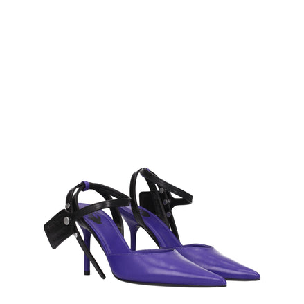 Off-White Purple Leather High Heel Pumps Off-White