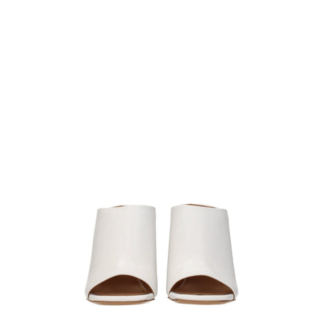 Off-White White Leather Platform Sandals Off-White