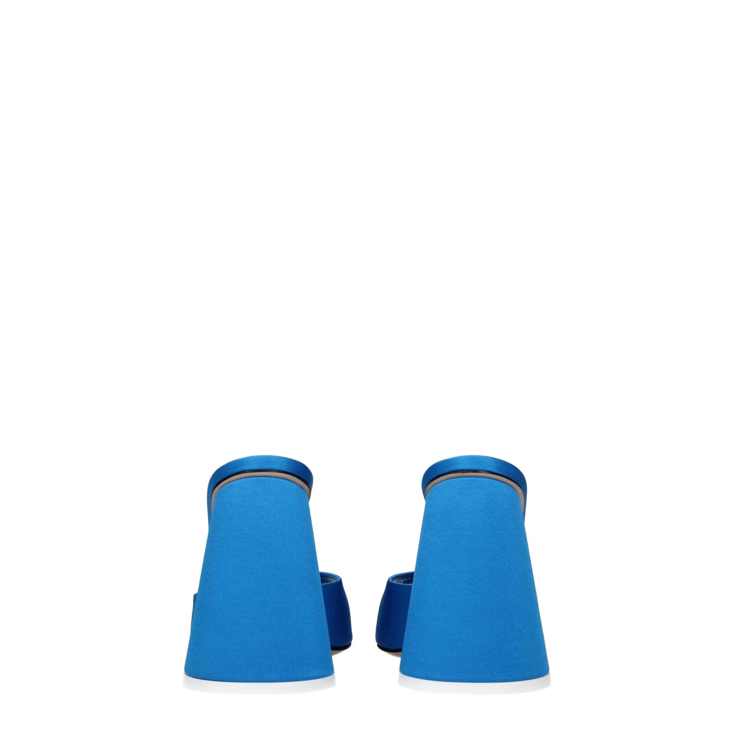 The Attico Light Blue Satin Platform Sandals The Attico