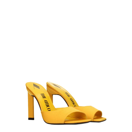 The Attico Orange Satin Stiletto Heel Sandals The Attico