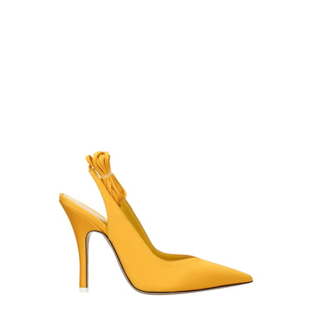 The Attico Orange Satin High Heel Pumps The Attico