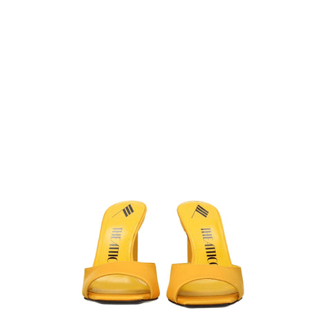 The Attico Orange Satin Stiletto Heel Sandals The Attico