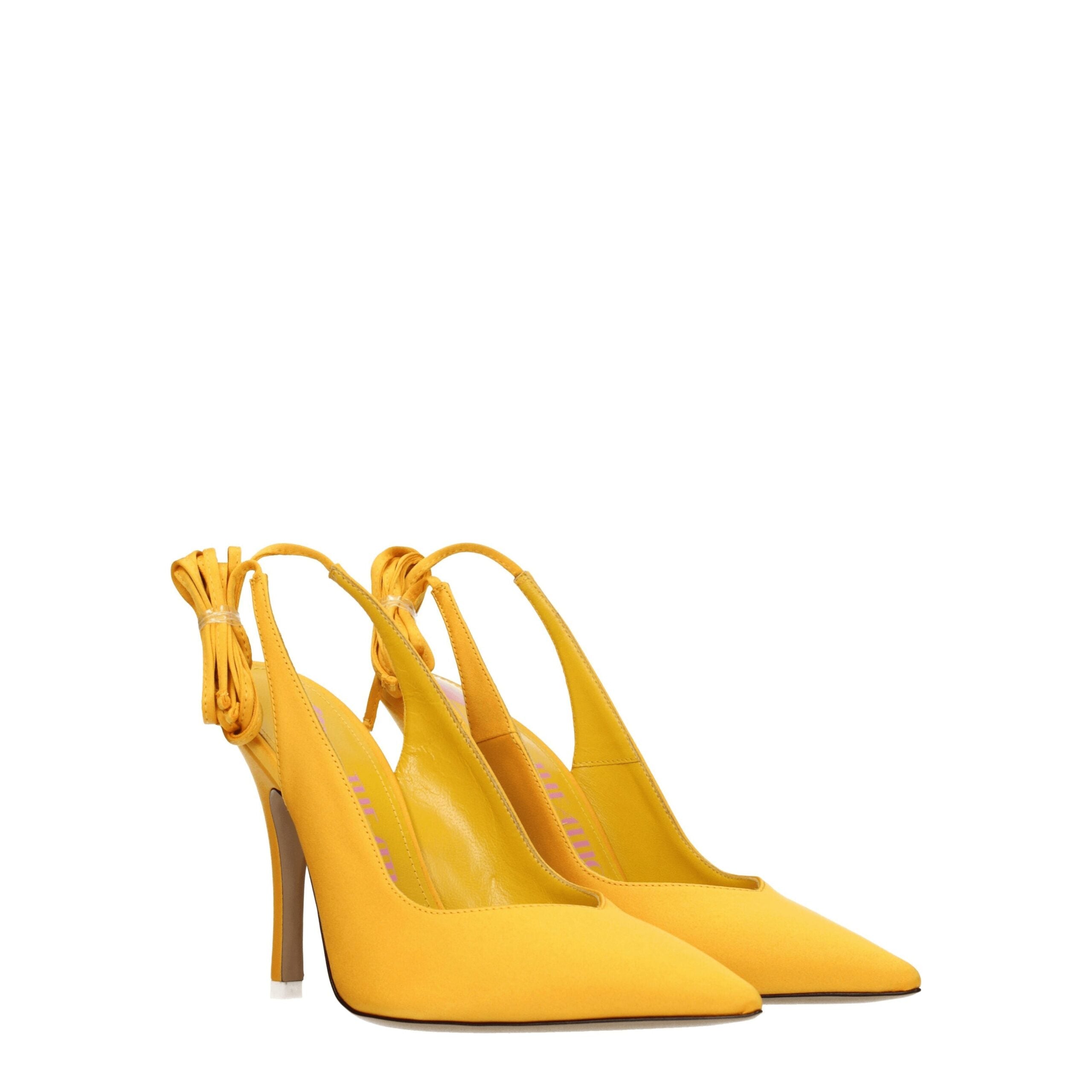 The Attico Orange Satin High Heel Pumps The Attico