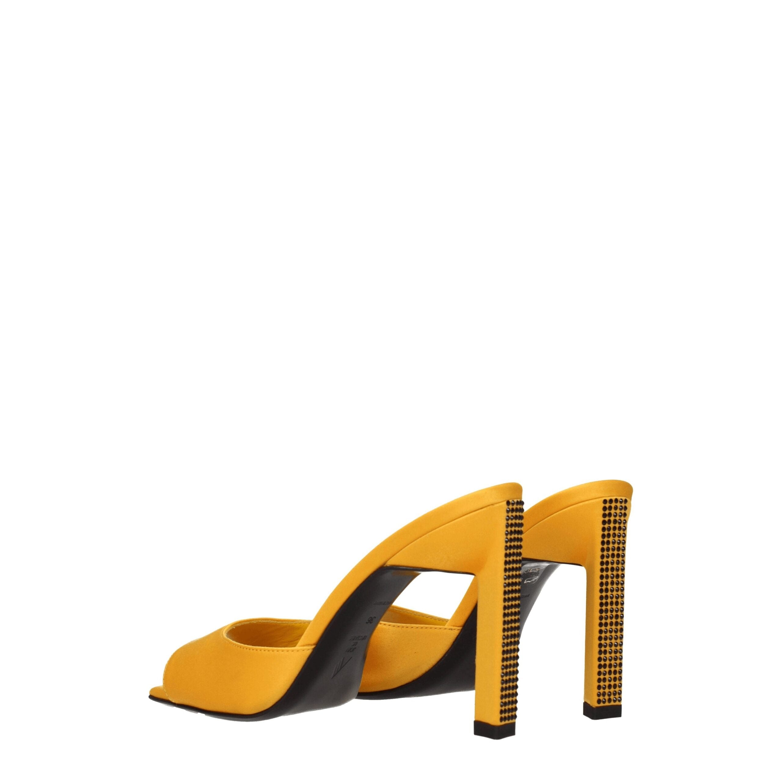 The Attico Orange Satin Stiletto Heel Sandals The Attico