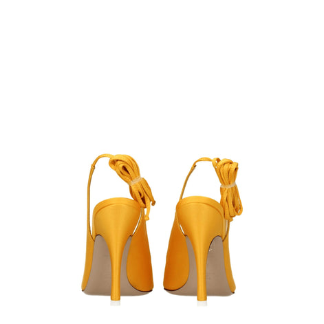 The Attico Orange Satin High Heel Pumps The Attico