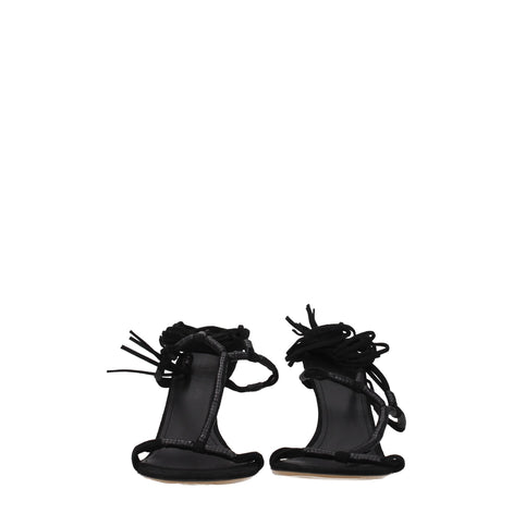 Isabel Marant Black Leather Stiletto Heel Sandals Isabel Marant