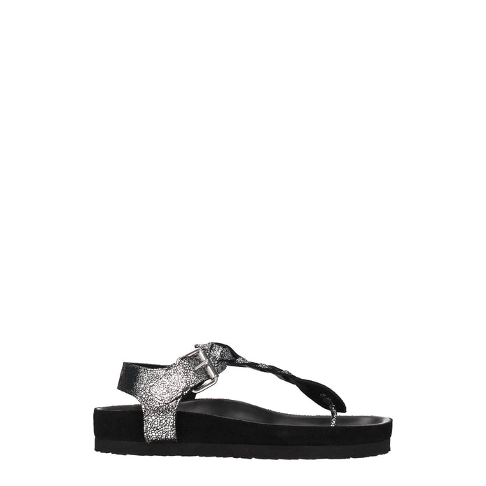 Isabel Marant Black Leather Flip-Flop Sandals Isabel Marant