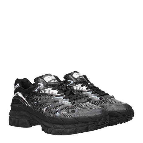 Valentino Garavani Black Fabric Athletic Sneakers Valentino Garavani