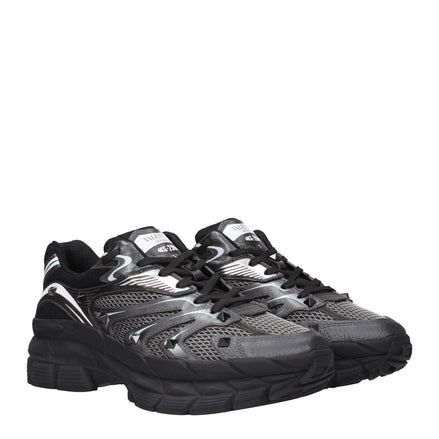 Valentino Garavani Black Fabric Athletic Sneakers Valentino Garavani