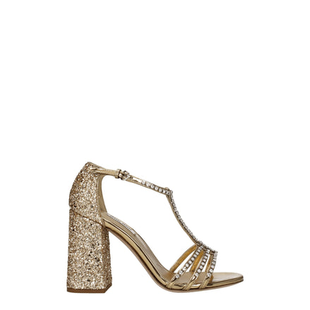 Miu Miu Gold Plastic Platform Sandals Miu Miu