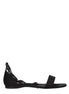 Max Mara Black Satin Flat Sandals Max Mara