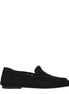 Dolce & Gabbana Black Fabric Slip-On Loafers Dolce & Gabbana
