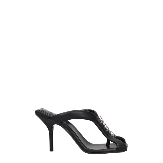 Givenchy Black Leather Stiletto Heel Sandals Givenchy