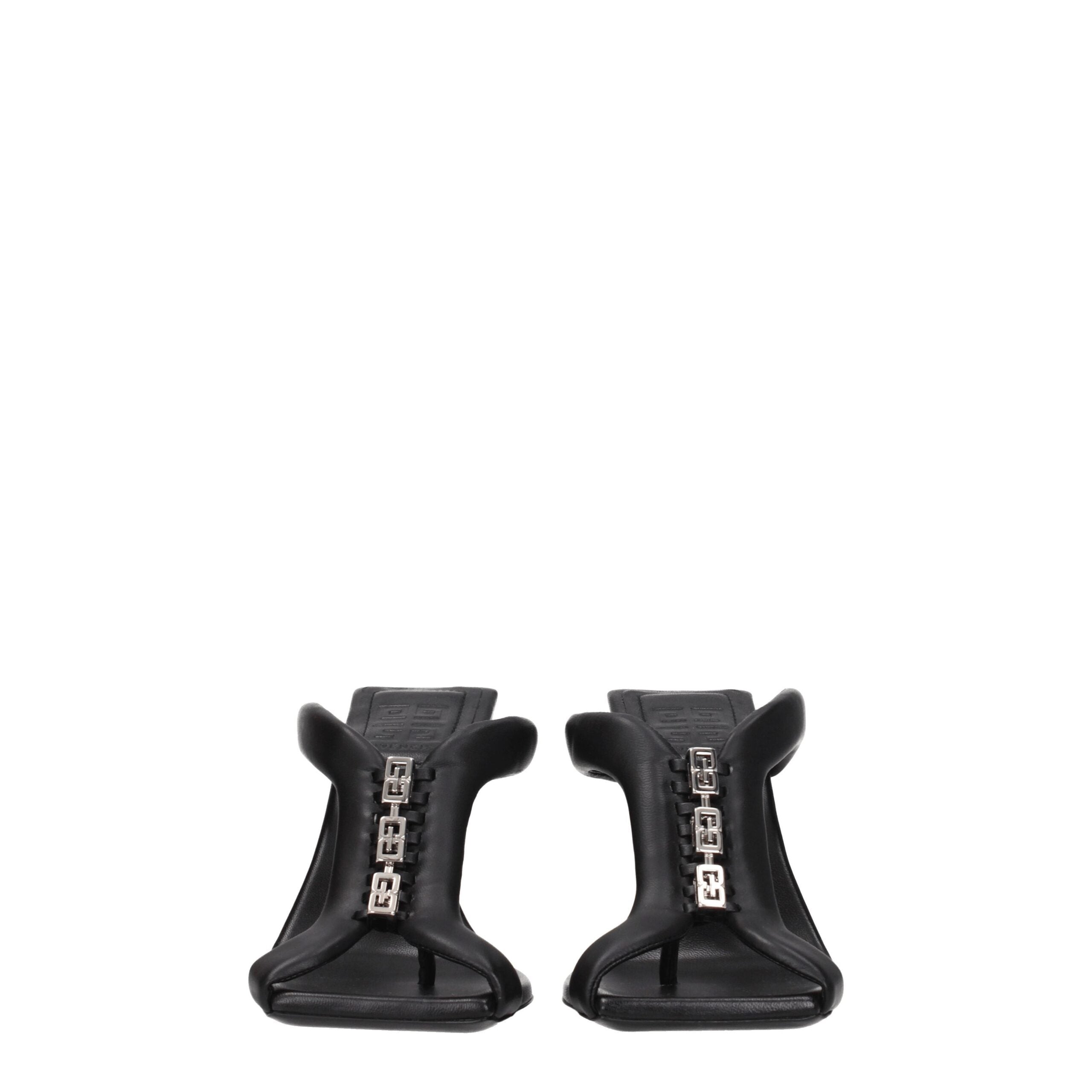 Givenchy Black Leather Stiletto Heel Sandals Givenchy