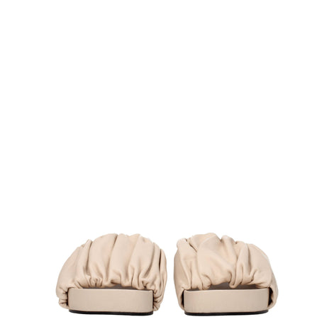 Jil Sander Pink Leather Slippers
