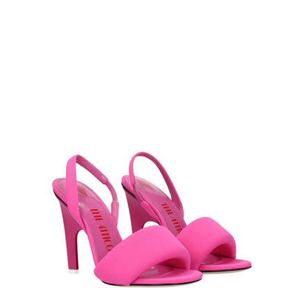 The Attico Pink Fabric Stiletto Heel Sandals The Attico