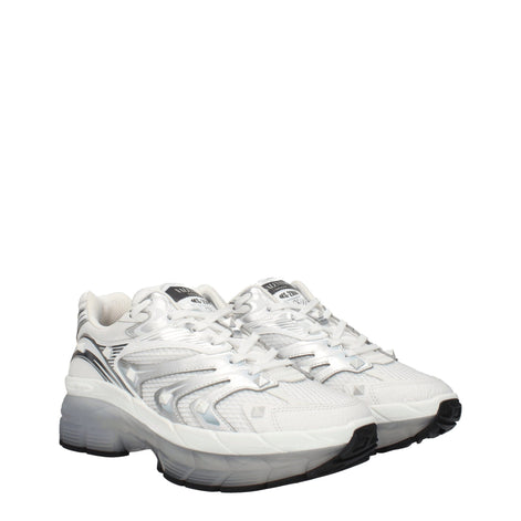 Valentino Garavani White Fabric Athletic Sneakers