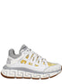 Versace White Fabric Athletic Sneakers Versace